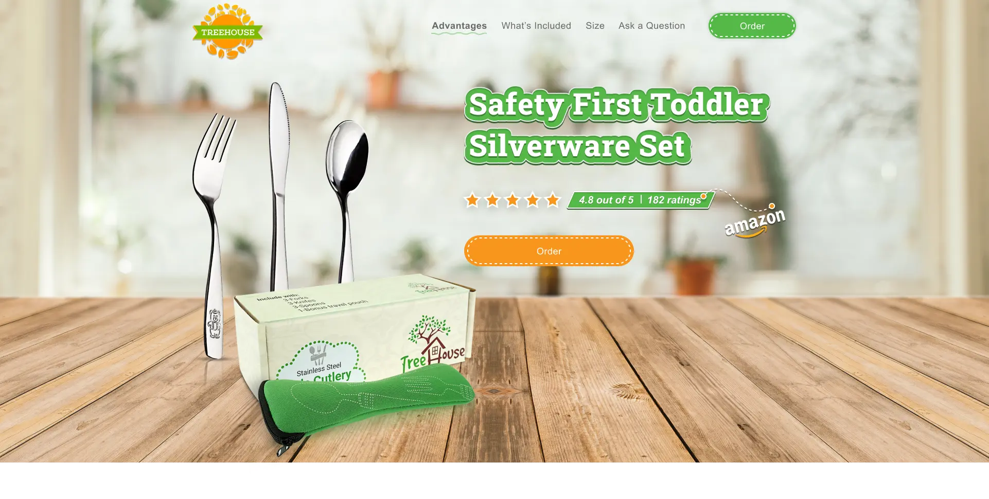 Treehouse Cutlery website homepage — web design case study
